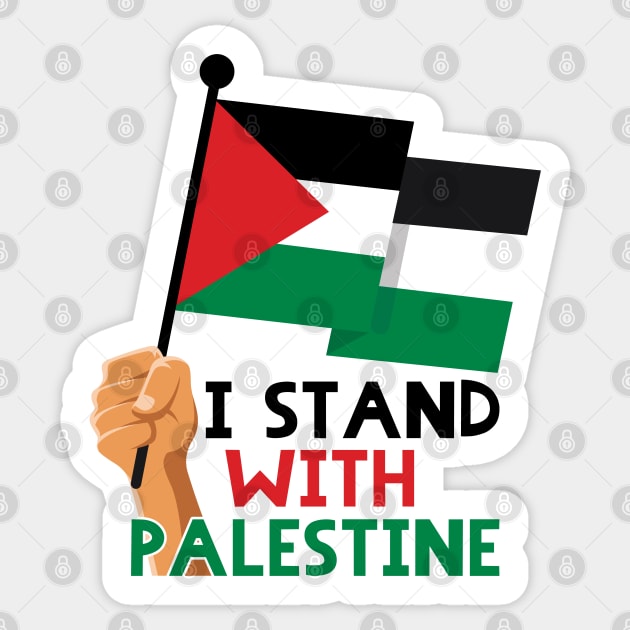 I Stand with Palestine - Free Palestine - I Love Palestine - Palestinian Resistance Solidarity Design Sticker by QualiTshirt